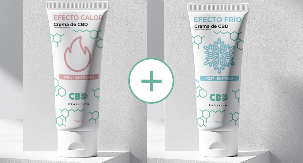 [RI1604] Pack Geles CBD Crosszion - Efecto Calor y Efecto Frío - 2x75 ml